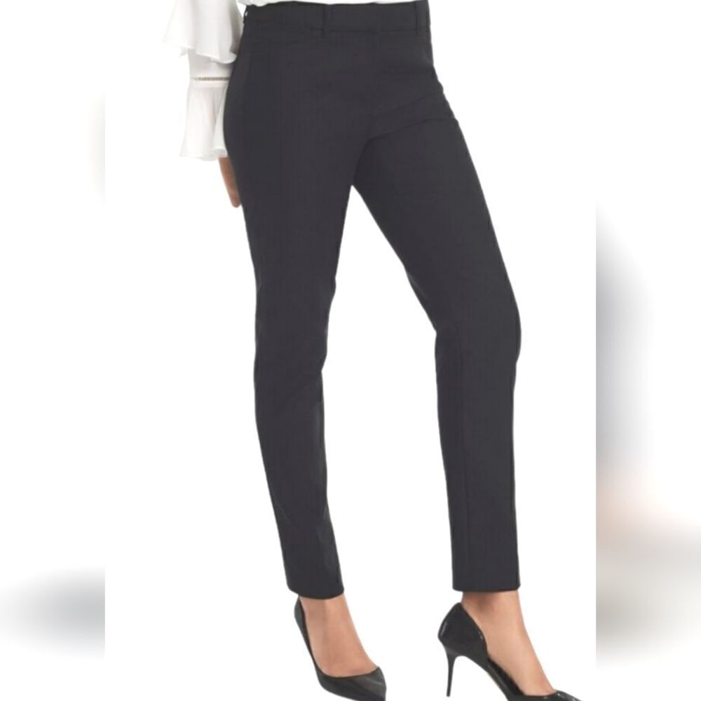 WHITE HOUSE BLACK MARKET Women's Black Slim Fit Ankle Pants Size 12S NWT